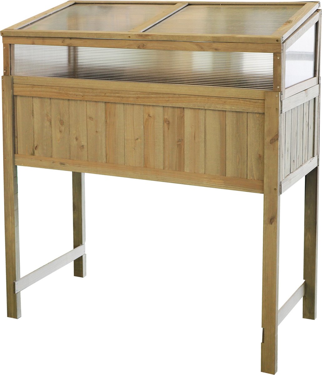 Houten kweekkas op poten Houten kweekkas op poten<br />