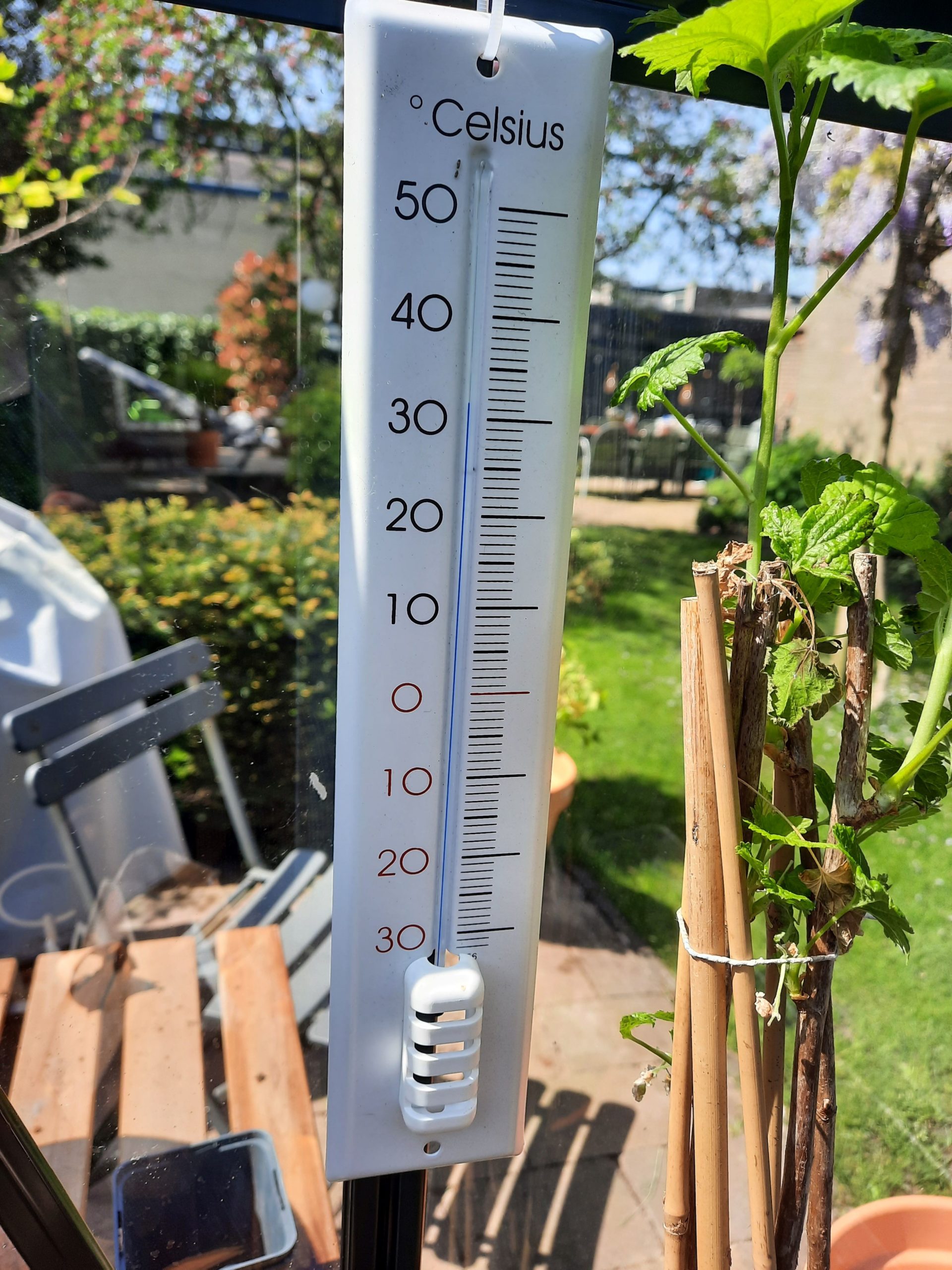 Temperatuur in de tuinkas